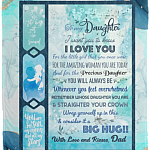 To My Daughter I Want You To Know I Love You For The Little Girl That You Once Were Love Dad Fleece - Sherpa Blanket, White, Cozy Plush Fleece Blanket - 50x60