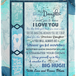 To My Daughter I Want You To Know I Love You For The Little Girl That You Once Were Love Mom Fleece - Sherpa Blanket, White, Cozy Plush Fleece Blanket - 50x60