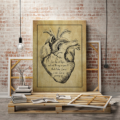 Alternative view of Love Does Not Begin Nor End The Way We Think It Does Gallery Wrapped Framed Canvas Prints - Unframed Poster