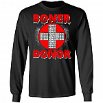 Funny Boner Doner Halloween Costome Hoodie Sweatshirt - Funny Sarcastic Humor Boner Joke Halloween T-Shirt, Black, Long Sleeve