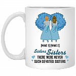 Personalized White Christmas Sisters Sisters There Were Never Such Devoted Sisters Ceramic Coffee Mug, White, 11 oz. White Mug