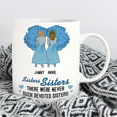 Alternative view of Personalized White Christmas Sisters Sisters There Were Never Such Devoted Sisters Ceramic Coffee Mug