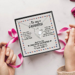 1LV. Not Close By Message Card Dad (1) Forever Love Necklace (Silver) 5