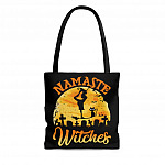 Namaste Witches AOP Tote Bag - Shoulder Bag - Reusable Grocery Shopping Bag