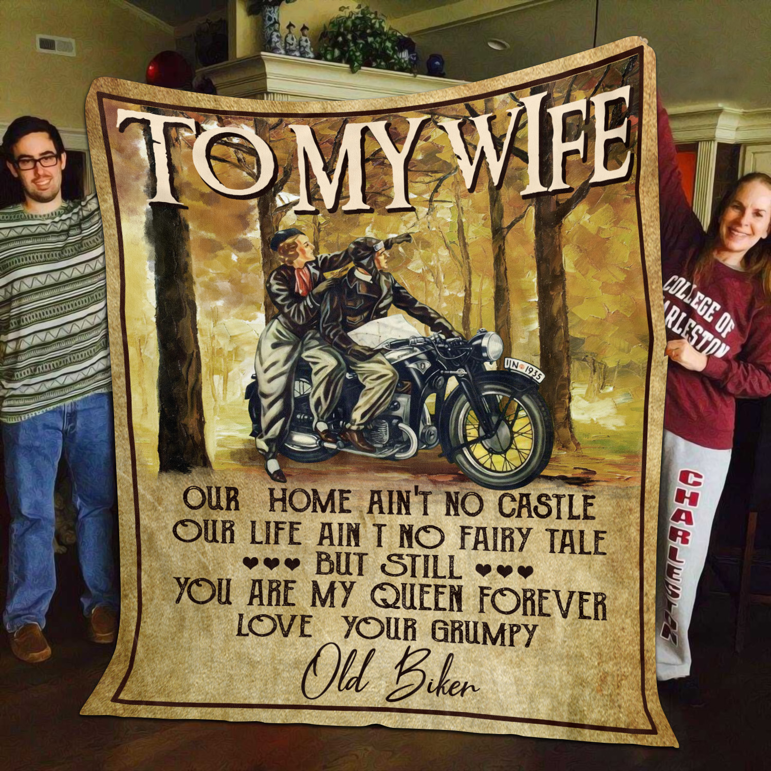 3O. My Wife Biker(5) Blanket Mockup 11