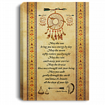 May The Sun Bring You New Energy By Day Wrapped Framed Canvas Prints - Apache Blessing Unframed Poster, White, 0.75'' Framed Canvas
