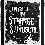 I Myself Am Strange and Unusual Fleece Blanket - Premium Mink Blanket - Woven Blanket, White, Cozy Plush Fleece Blanket - 50x60