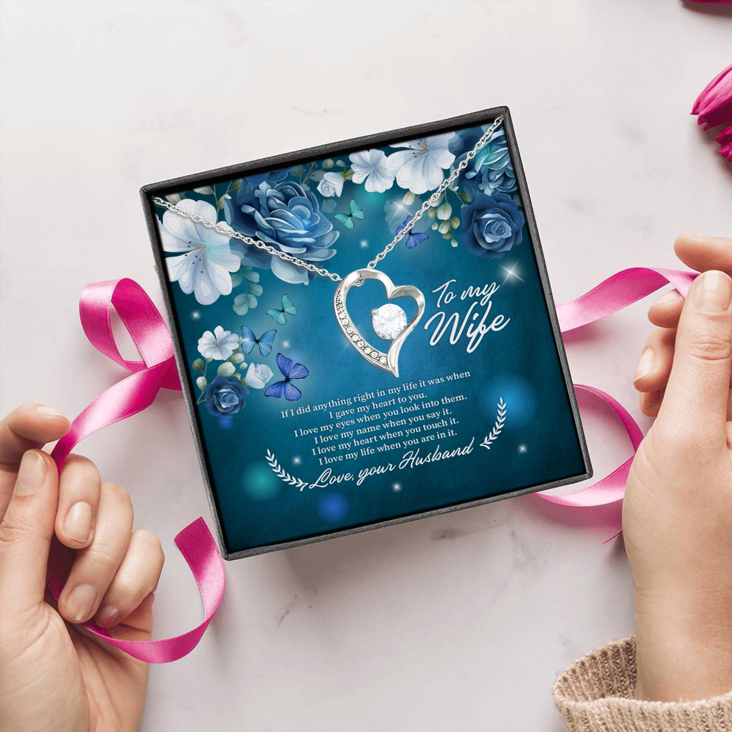 6O. My Wife Rose (5) Forever Love Necklace (Silver) 5