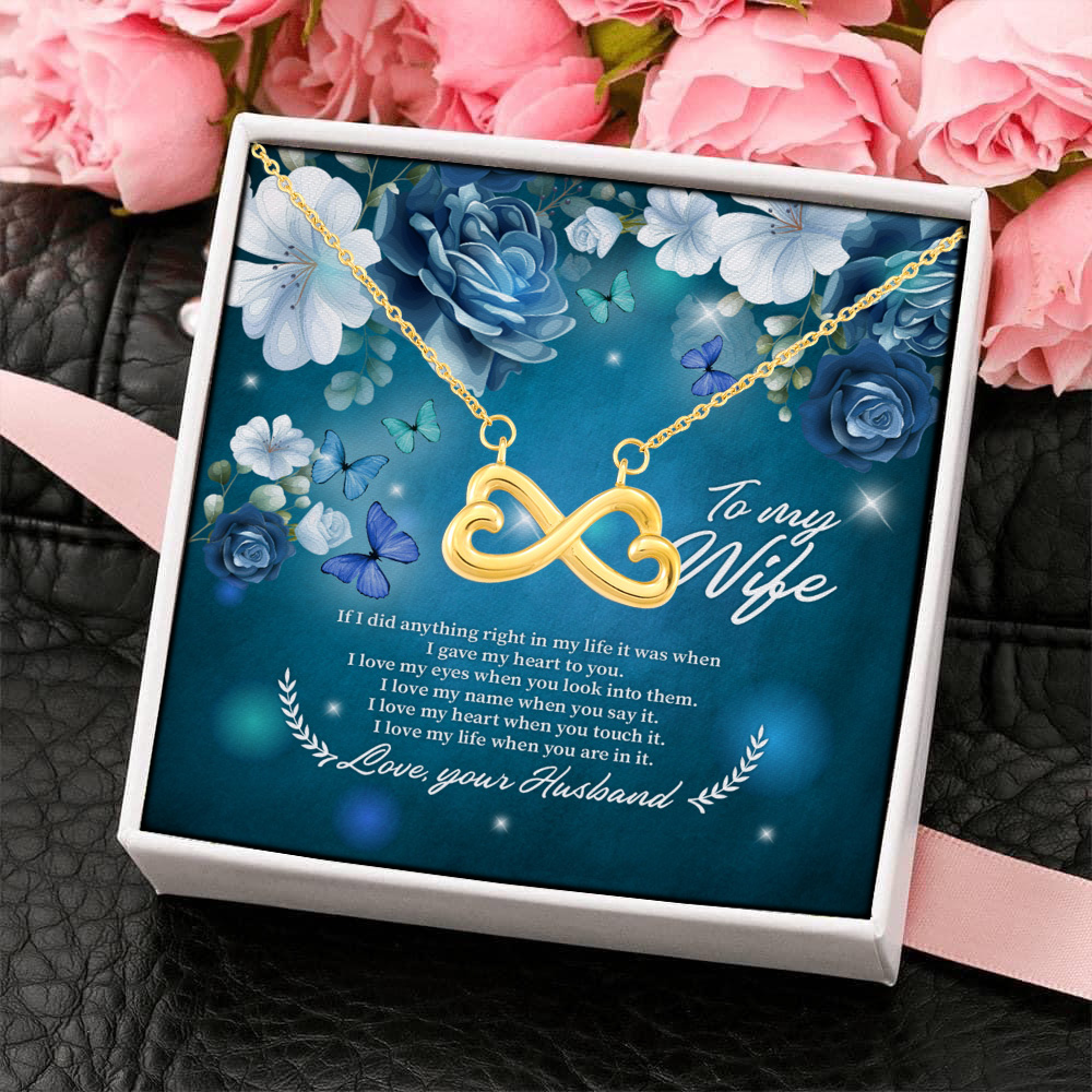 6O. My Wife Rose (5) Infinity Heart Necklace (Gold) 4