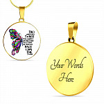They Whispered To Her You Can't Withstand The Storm She Whispered Back I'm The Storm Circle Pendant Necklace - Circle Luxury Necklace (Gold Plated)