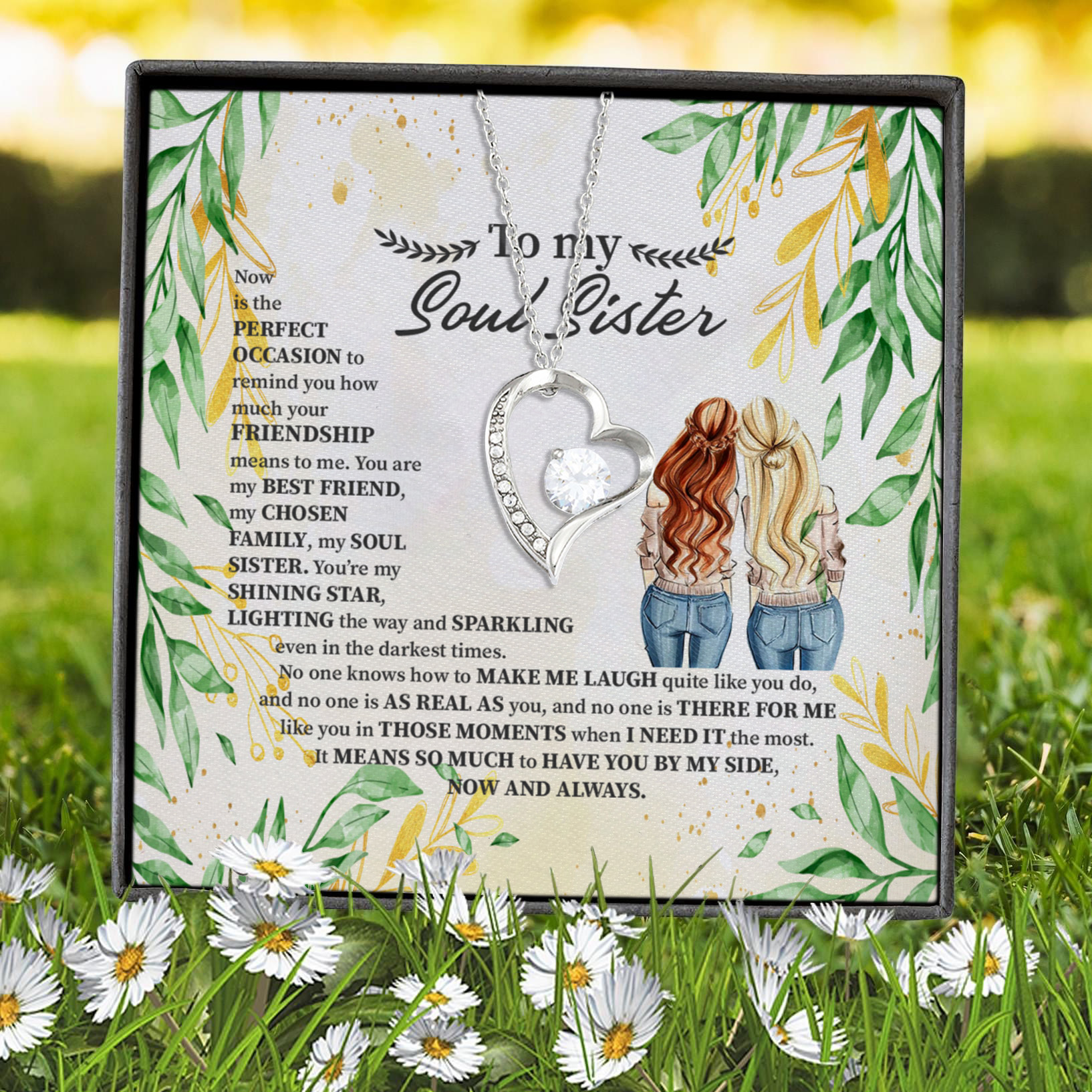 1N.To My Soul SIster (4) Forever Love Necklace (Silver) 7