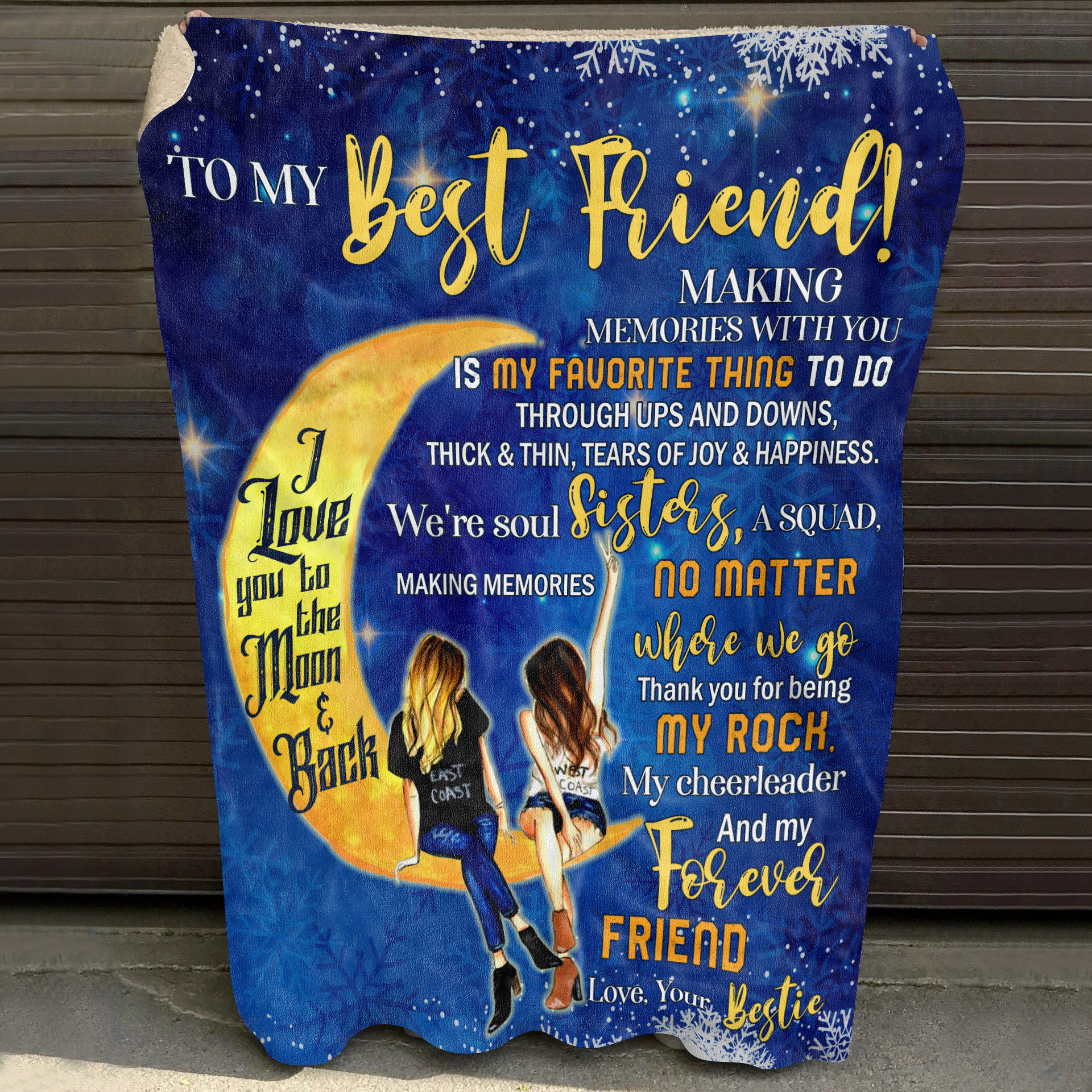7O. Best Friend Making Memories(8) Blanket Mockup 10