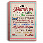 Dear Grandson The Rhythm Of My Heart The Light Construction Trucks Framed Canvas Prints - Unframed Poster, White, 0.75'' Framed Canvas Dear Grandson The Rhythm Of My Heart The Light Construction Trucks Framed Canvas Prints - Unframed Poster, White, 0.75'' Framed Canvas