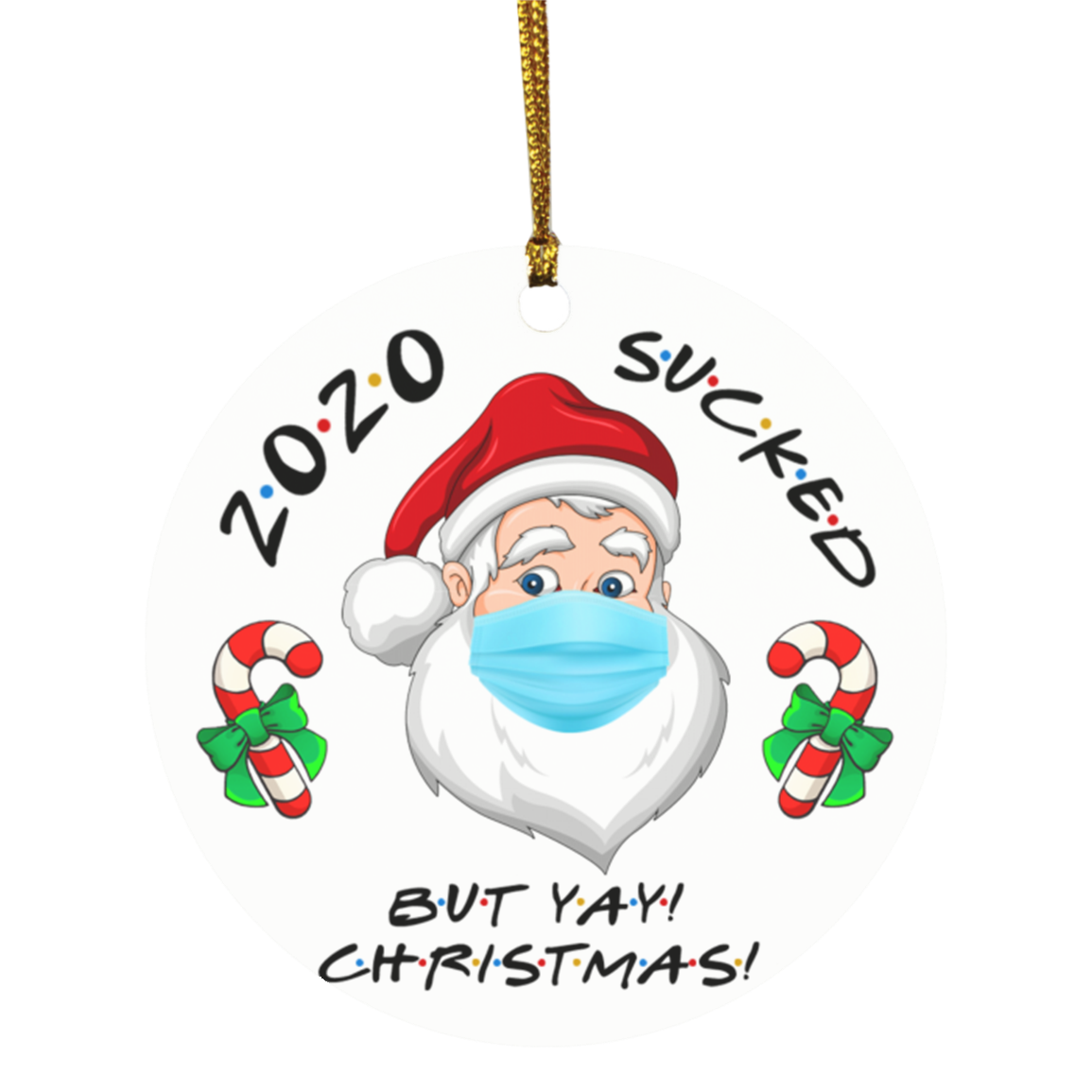 2020 sucked circle ornament, White, Circle Ornament 2020 sucked circle ornament, White, Circle Ornament
