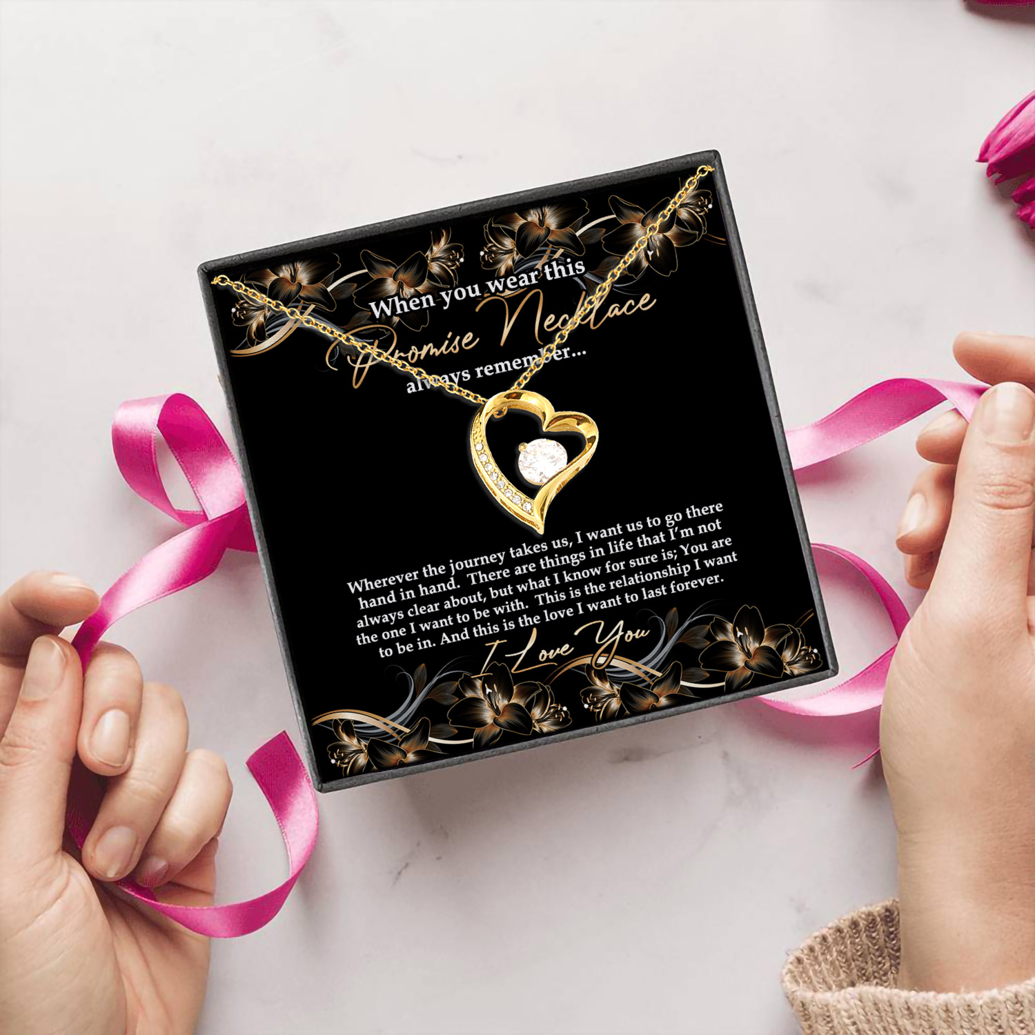 1N.When You Wear This(3) Forever Love Necklace (Gold) 5