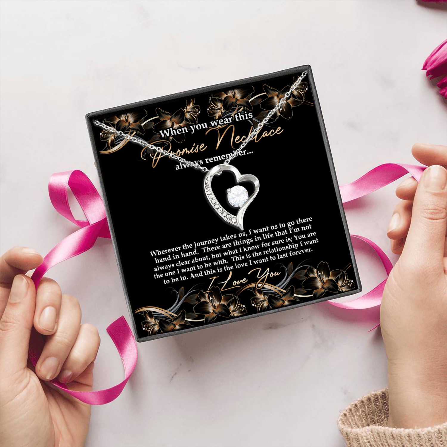 1N.When You Wear This(3) Forever Love Necklace (Silver) 5