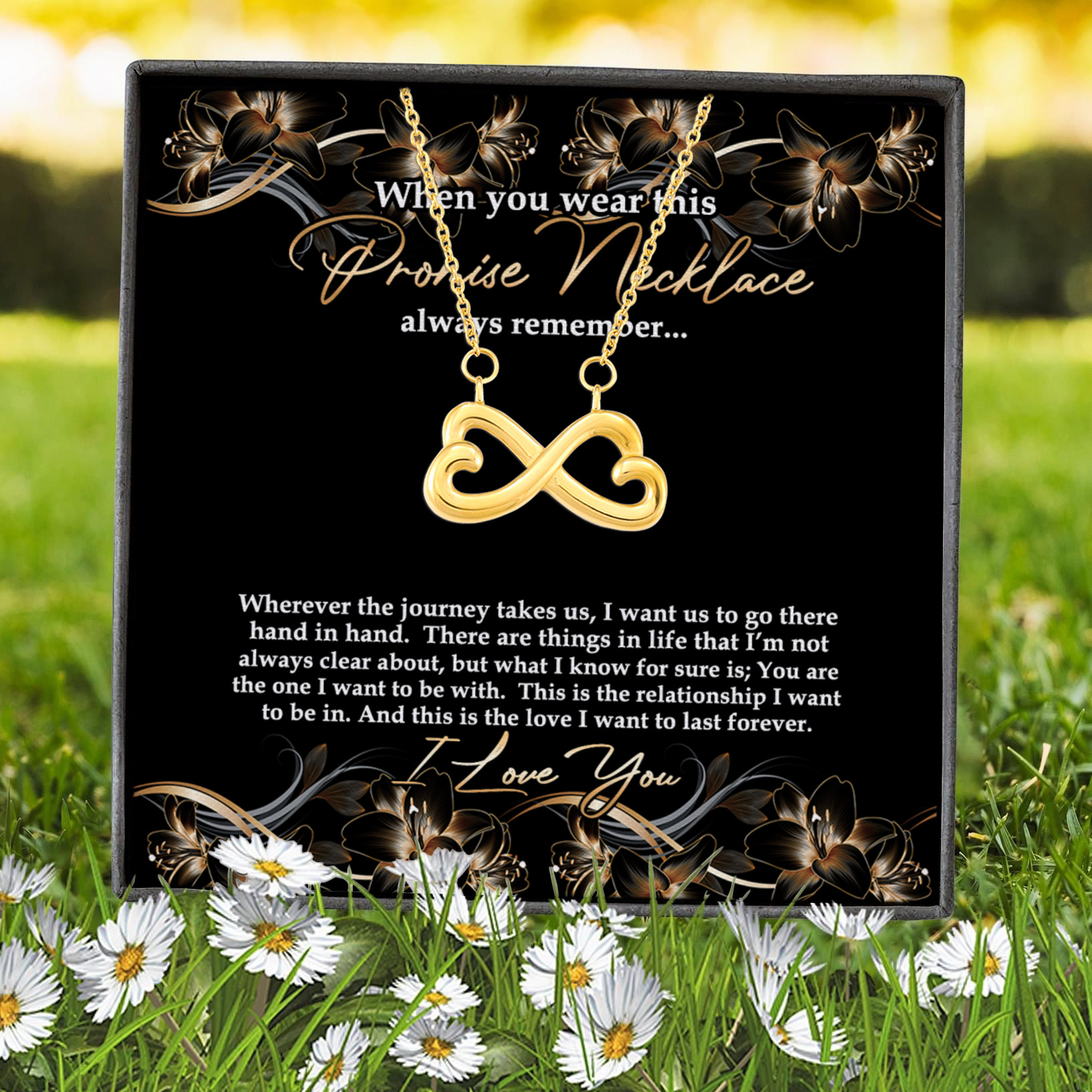 1N.When You Wear This(3) Infinity Heart Necklace (Gold) 7