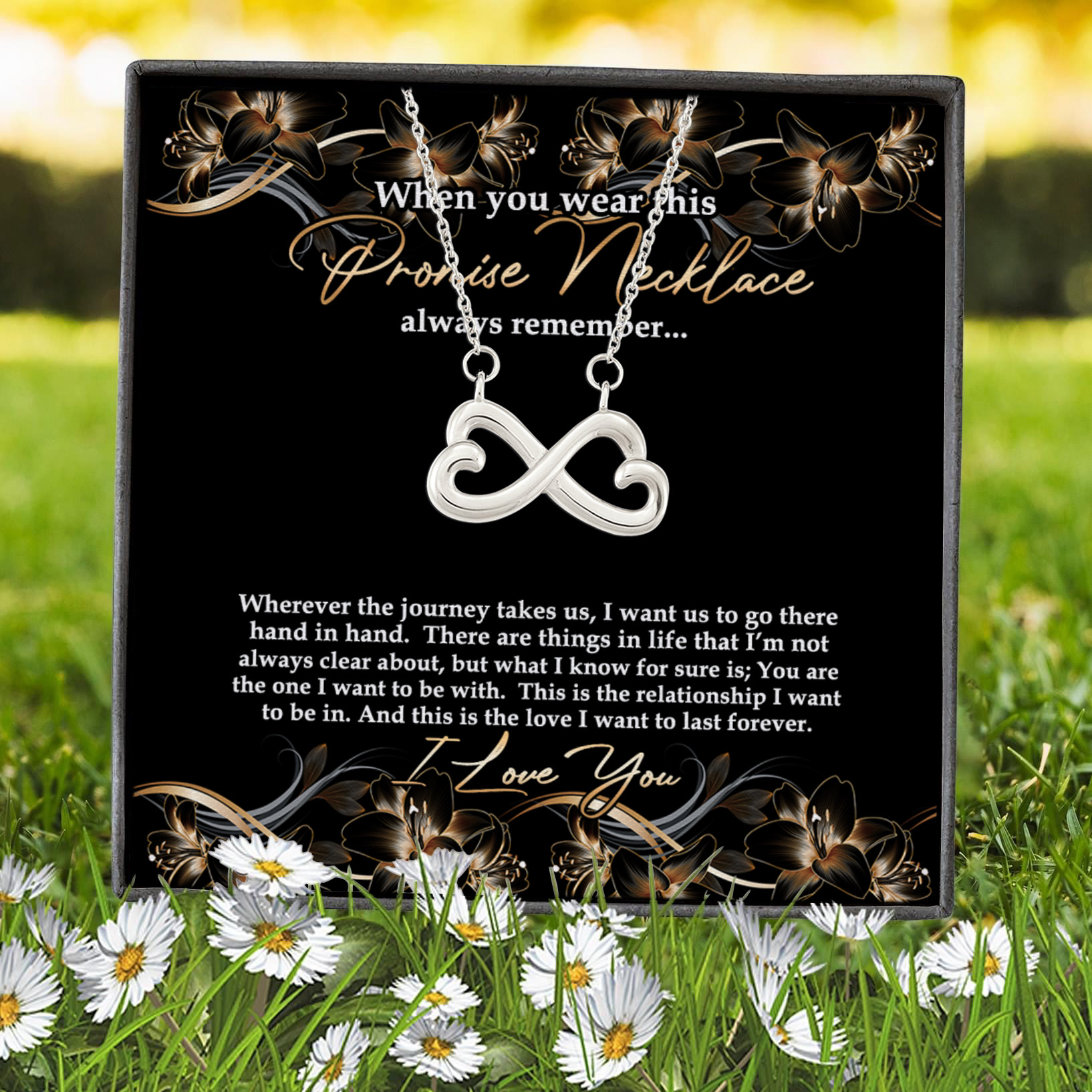 1N.When You Wear This(3) Infinity Heart Necklace (Silver) 7