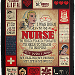 Nurse Gift I Was Born To Be A Nurse To Hold To Aid To Save Fleece Blanket - Mink Sherpa Blanket - Woven Blanket, White, Cozy Plush Fleece Blanket - 50x60 Nurse Gift I Was Born To Be A Nurse To Hold To Aid To Save Fleece Blanket - Mink Sherpa Blanket - Woven Blanket, White, Cozy Plush Fleece Blanket - 50x60