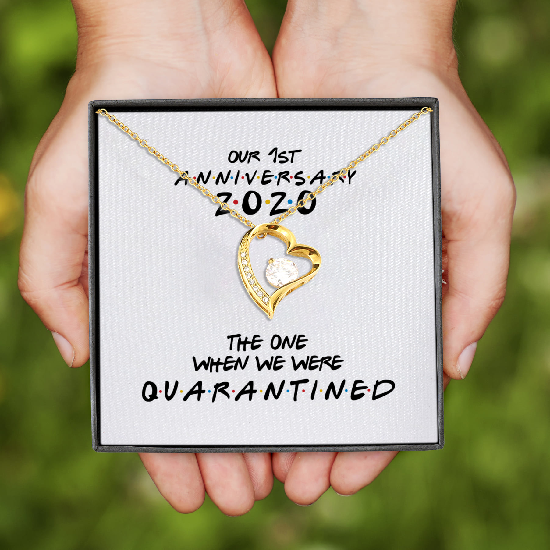 1H. 1st Anniversary (2) Forever Love Necklace (Gold)