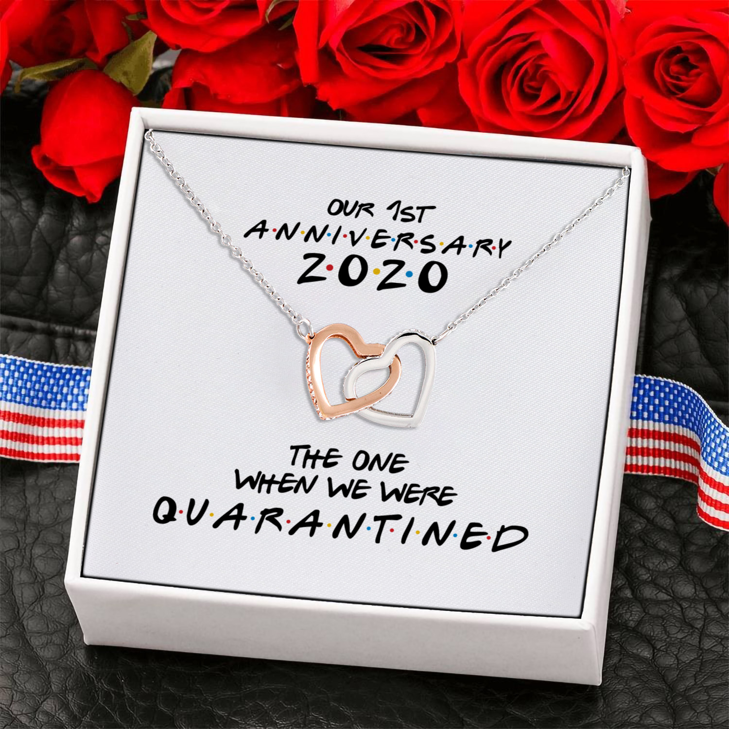 1H. 1st Anniversary (2) Interlocking Hearts Necklace 6
