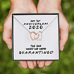 1H. 1st Anniversary (2) Interlocking Hearts Necklace