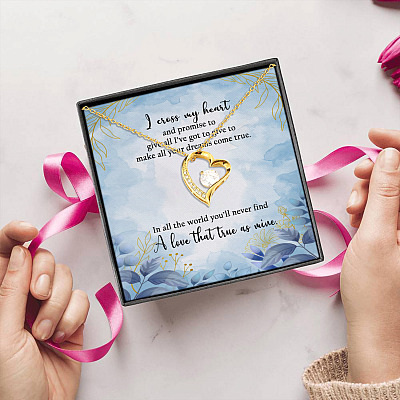 Alternative view of In All The World You'll Never Find A Love That True As Mine Forever Love Pendant Necklace