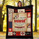 2LV. Born To Be Nurse Blanket Mockup 1