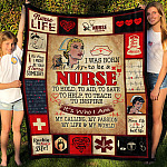 2LV. Born To Be Nurse Blanket Mockup 5