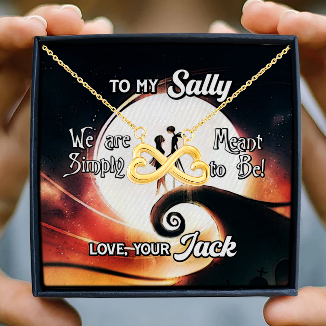 1. To My Sally(3) Infinity Heart Necklace (Gold) 3