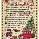 To My Daughter Christmas Letter Blanket, White, Cozy Plush Fleece Blanket - 30x40 To My Daughter Christmas Letter Blanket, White, Cozy Plush Fleece Blanket - 30x40