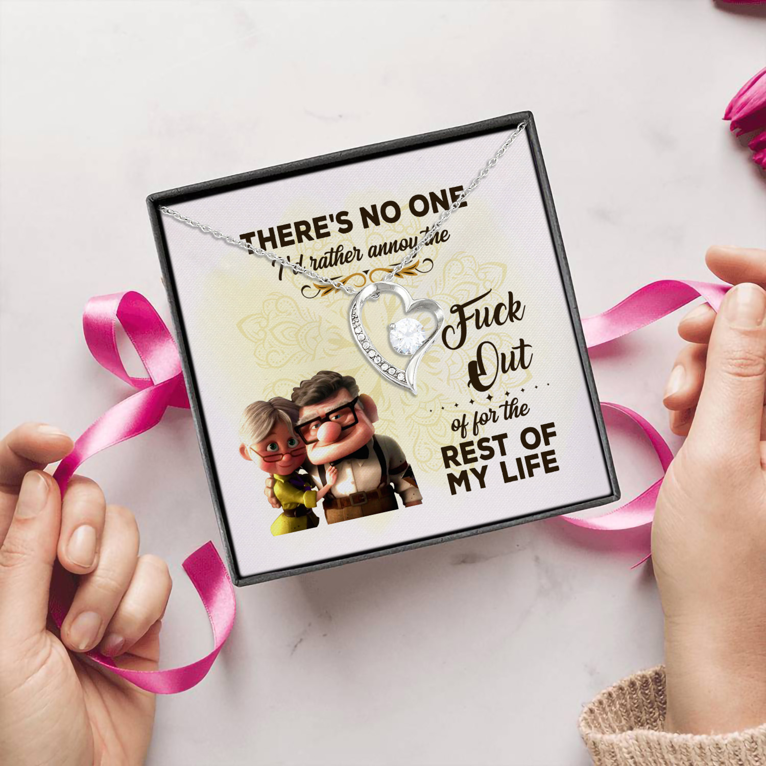 1HP. I'd Rather Annoy card (5) Forever Love Necklace (Silver) 5