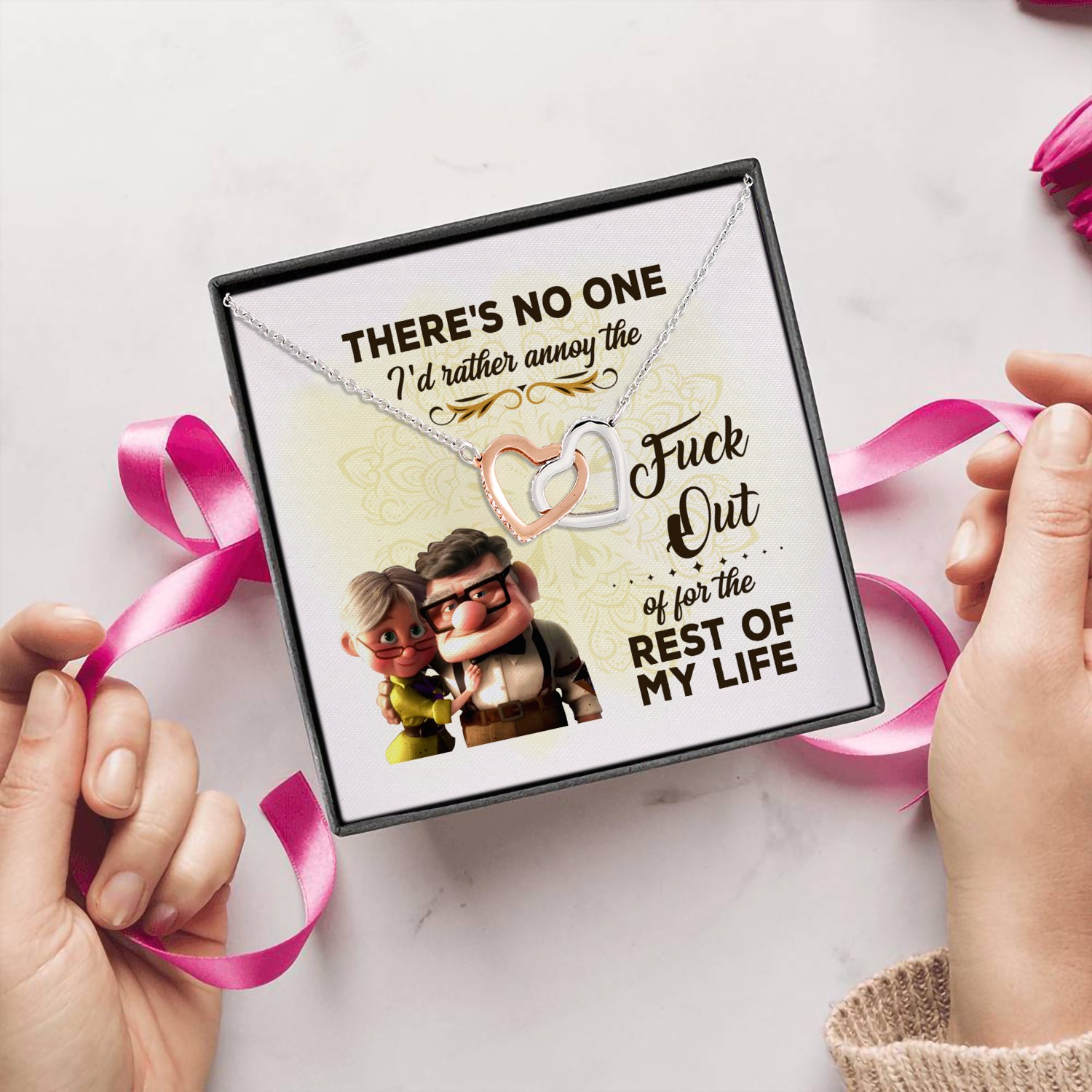 1HP. I'd Rather Annoy card (5) Interlocking Hearts Necklace 5