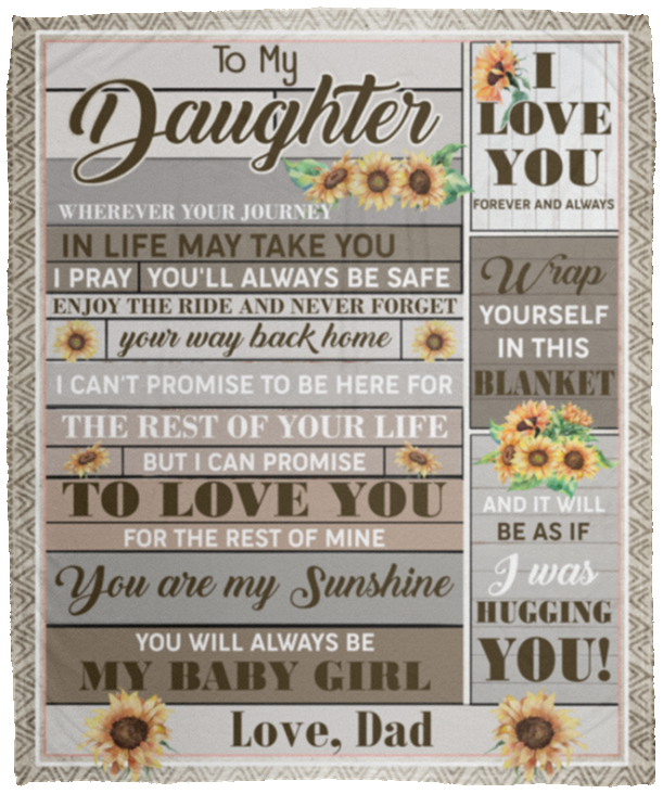 Dad To My Daughter Wherever Your Journey In Life May Take You Vintage Fleece Blanket - Mink Blanket, White, Cozy Plush Fleece Blanket - 50x60 Dad To My Daughter Wherever Your Journey In Life May Take You Vintage Fleece Blanket - Mink Blanket, White, Cozy Plush Fleece Blanket - 50x60