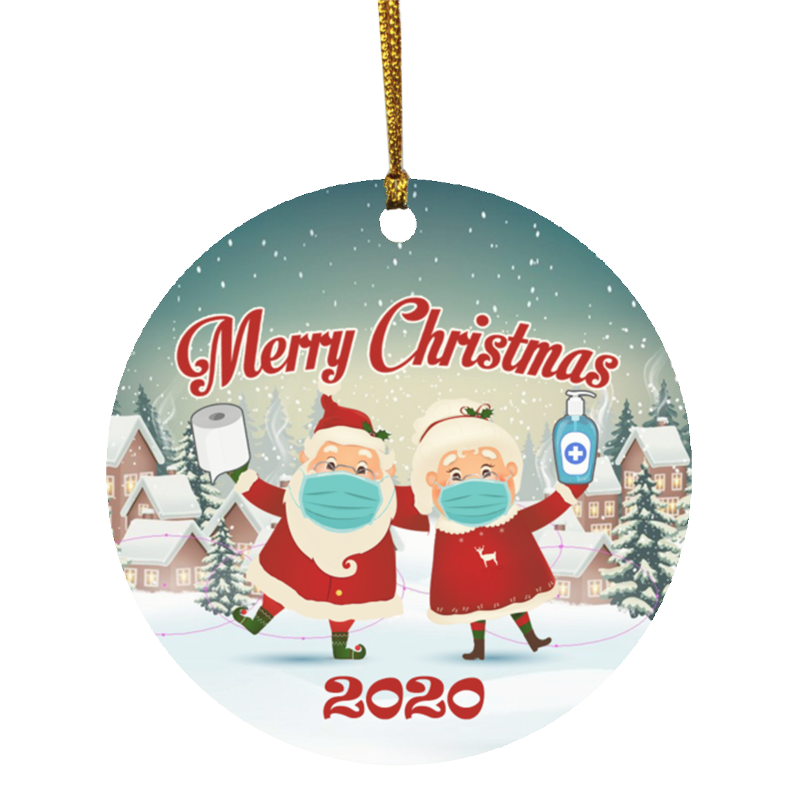Mrs Claus Santa Claus 2020 Merry Christmas Circle Christmas Ornament Keepsake - Holiday Christmas Tree Ornament, White, Circle Ornament Mrs Claus Santa Claus 2020 Merry Christmas Circle Christmas Ornament Keepsake - Holiday Christmas Tree Ornament, White, Circle Ornament