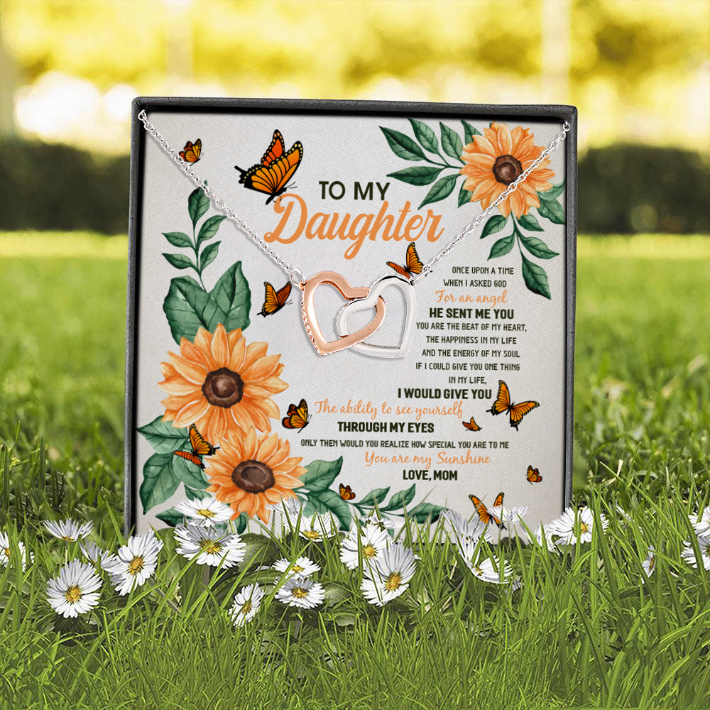 2O. Asked God Angel-mom Interlocking Hearts Necklace 2