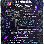 Personalized To My Daughter Everyday That You Are Not With Me Fleece Blanket - Premium Sherpa Blanket, White, Cozy Plush Fleece Blanket - 50x60 Personalized To My Daughter Everyday That You Are Not With Me Fleece Blanket - Premium Sherpa Blanket, White, Cozy Plush Fleece Blanket - 50x60
