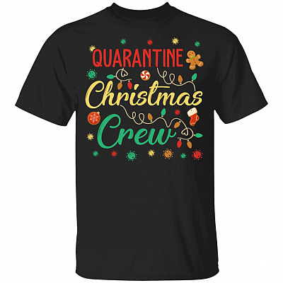Quarantine Christmas Crew Youth Shirt - Pandemic Christmas Youth Shirt - Christmas 2020 Youth Shirt, Black, Youth T-Shirt
