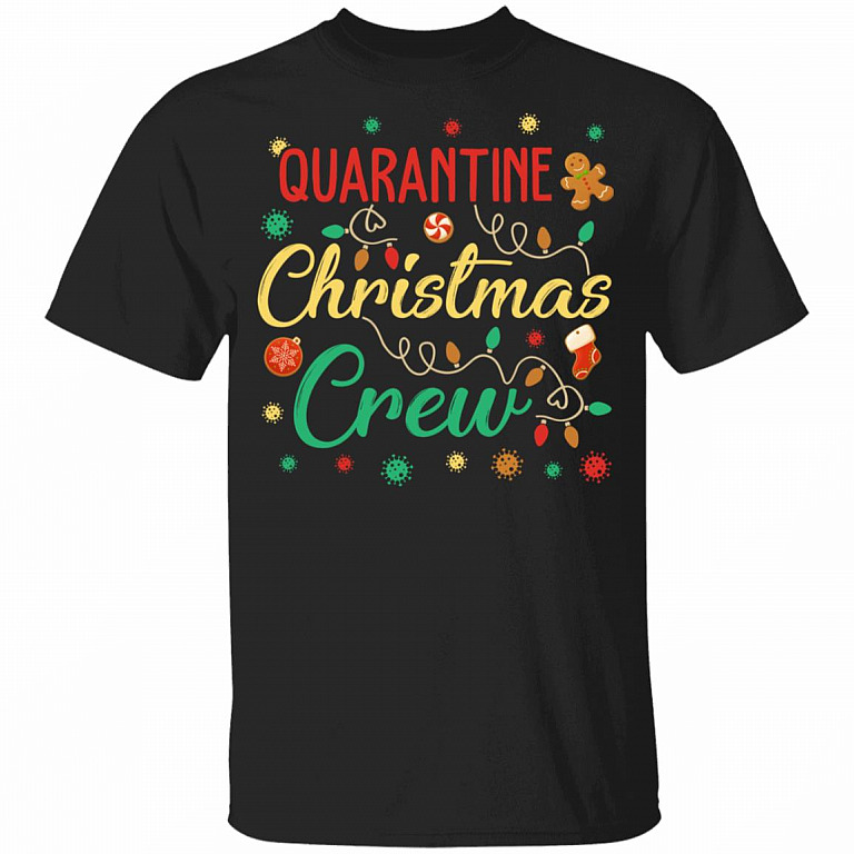 Quarantine Christmas Crew Youth Shirt - Pandemic Christmas Youth Shirt - Christmas 2020 Youth Shirt, Black, Youth T-Shirt