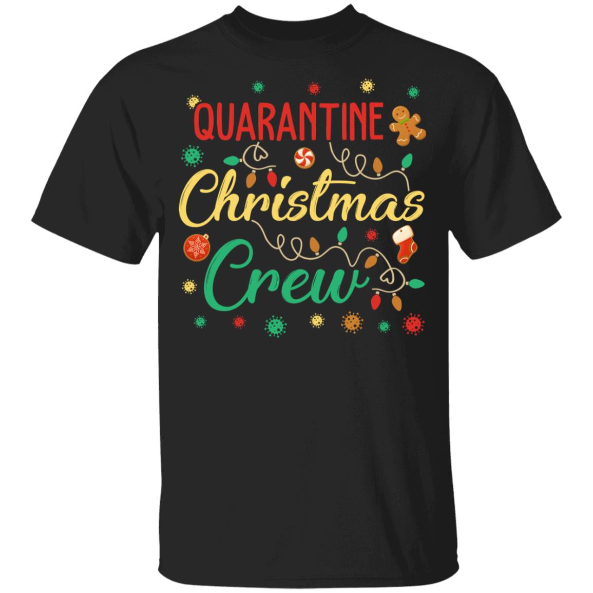 Quarantine Christmas Crew Youth Shirt - Pandemic Christmas Youth Shirt - Christmas 2020 Youth Shirt, Black, Youth T-Shirt