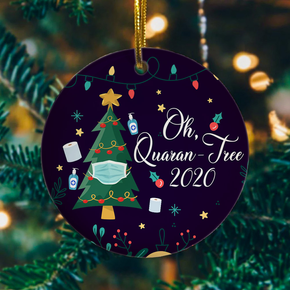 5VT. Oh Quaran-Tree ornament mockup
