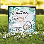 2KT. To My Bonus Sister (5) Interlocking Hearts Necklace 2