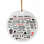 2020 a year forget ornament, White, Circle Ornament 2020 a year forget ornament, White, Circle Ornament