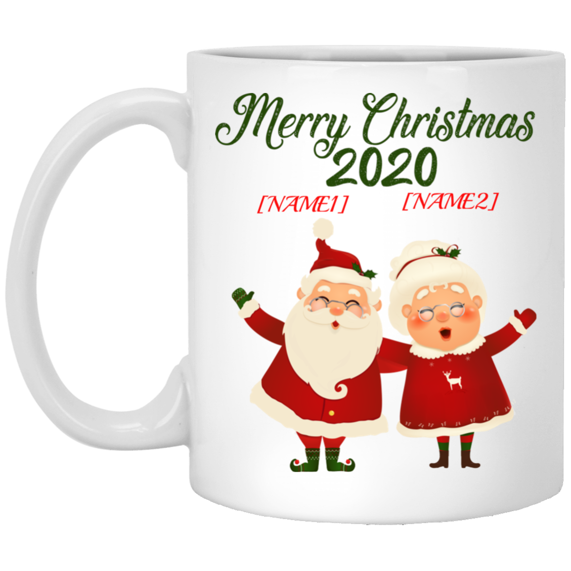 Personalized Santa and Mrs Claus Funny Santa Wearing Mask Christmas Ceramic Coffee Mug - Water Bottle, White, 11 oz. White Mug Personalized Santa and Mrs Claus Funny Santa Wearing Mask Christmas Ceramic Coffee Mug - Water Bottle, White, 11 oz. White Mug