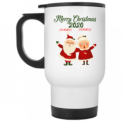14 oz. White Travel Mug