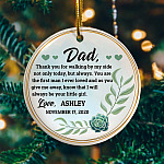 5VT. Dad Thank You For Walking ornament-mk2- Patua One #000000