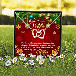 3O. To My Wife Christmas Interlocking Hearts Necklace 2