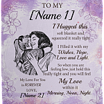 Personalized Granddaughter Blanket I Hug This Soft Blanket Purple Flower Fleece Blanket - Sherpa Blanket, White, Cozy Plush Fleece Blanket - 50x60 Personalized Granddaughter Blanket I Hug This Soft Blanket Purple Flower Fleece Blanket - Sherpa Blanket, White, Cozy Plush Fleece Blanket - 50x60