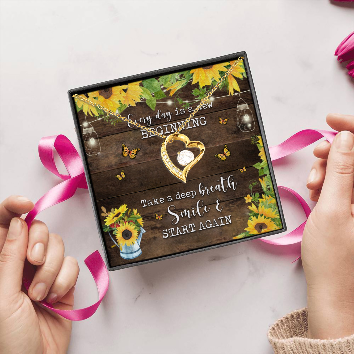 1O. Every Day Forever Love Necklace (Gold) 5