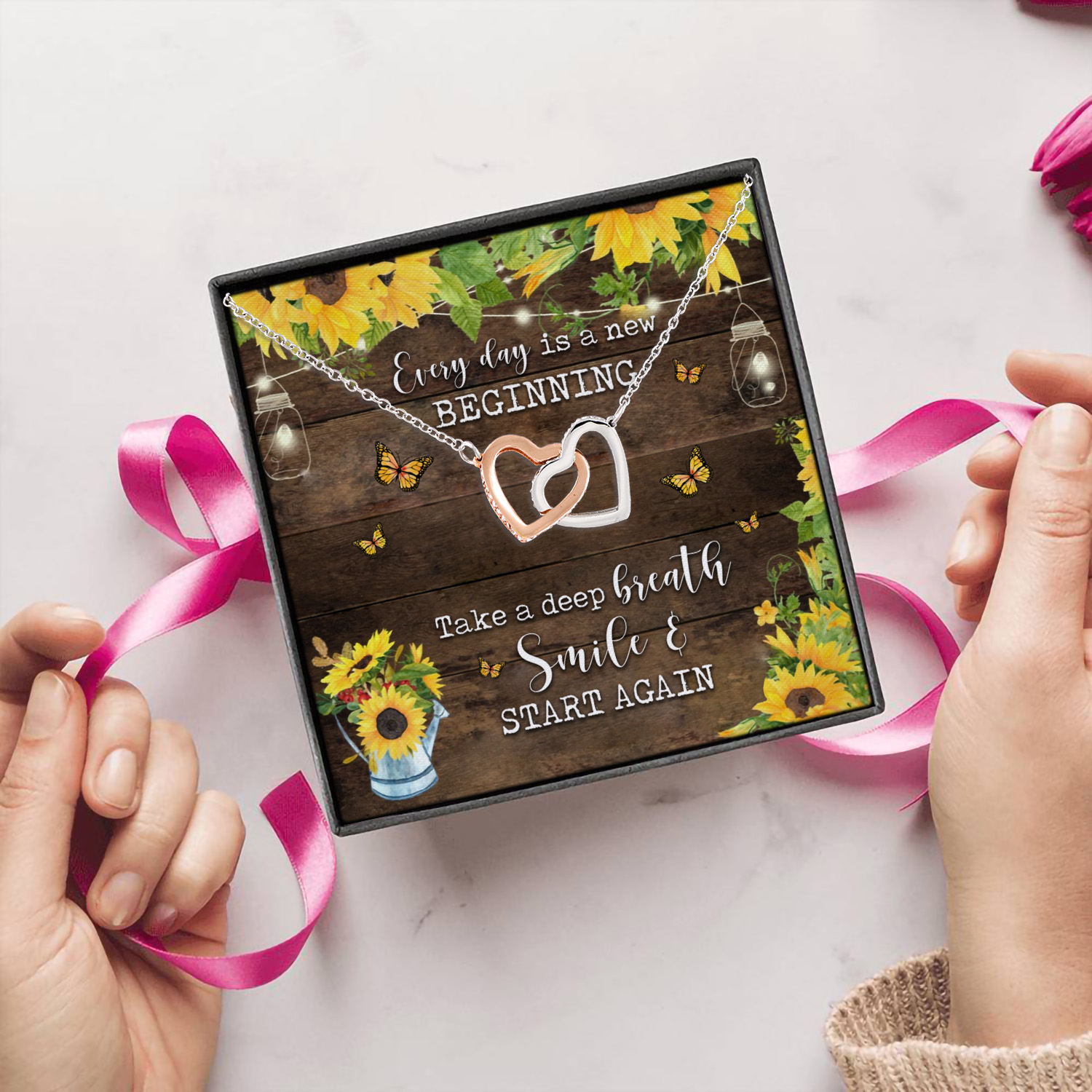 1O. Every Day Interlocking Hearts Necklace 5